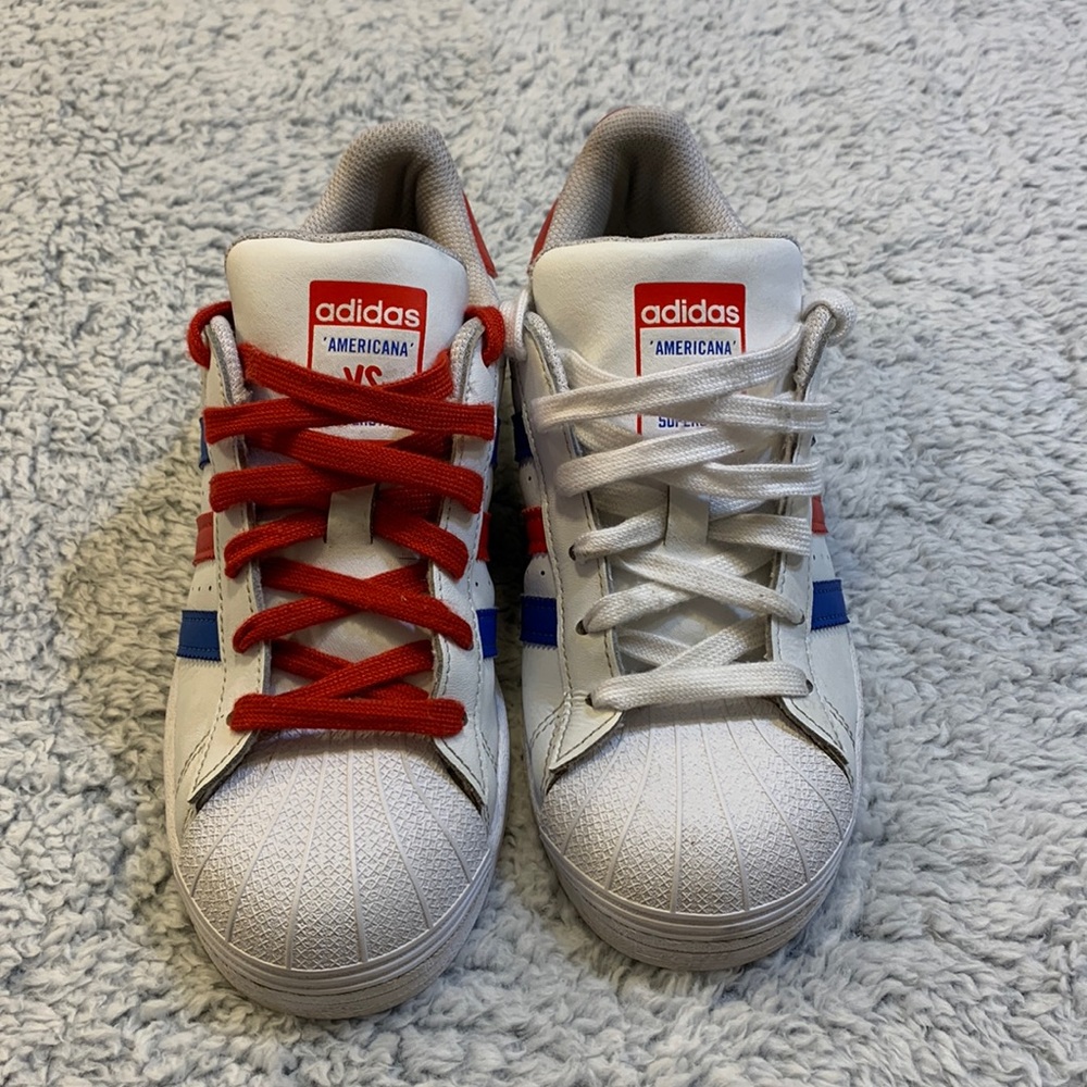 Adidas Originals Big boy's Superstar American Legacy Sneaker Size 4Wide